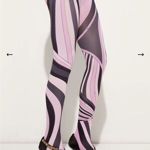 Emilio Pucci Pink and Black Swirl Leggings